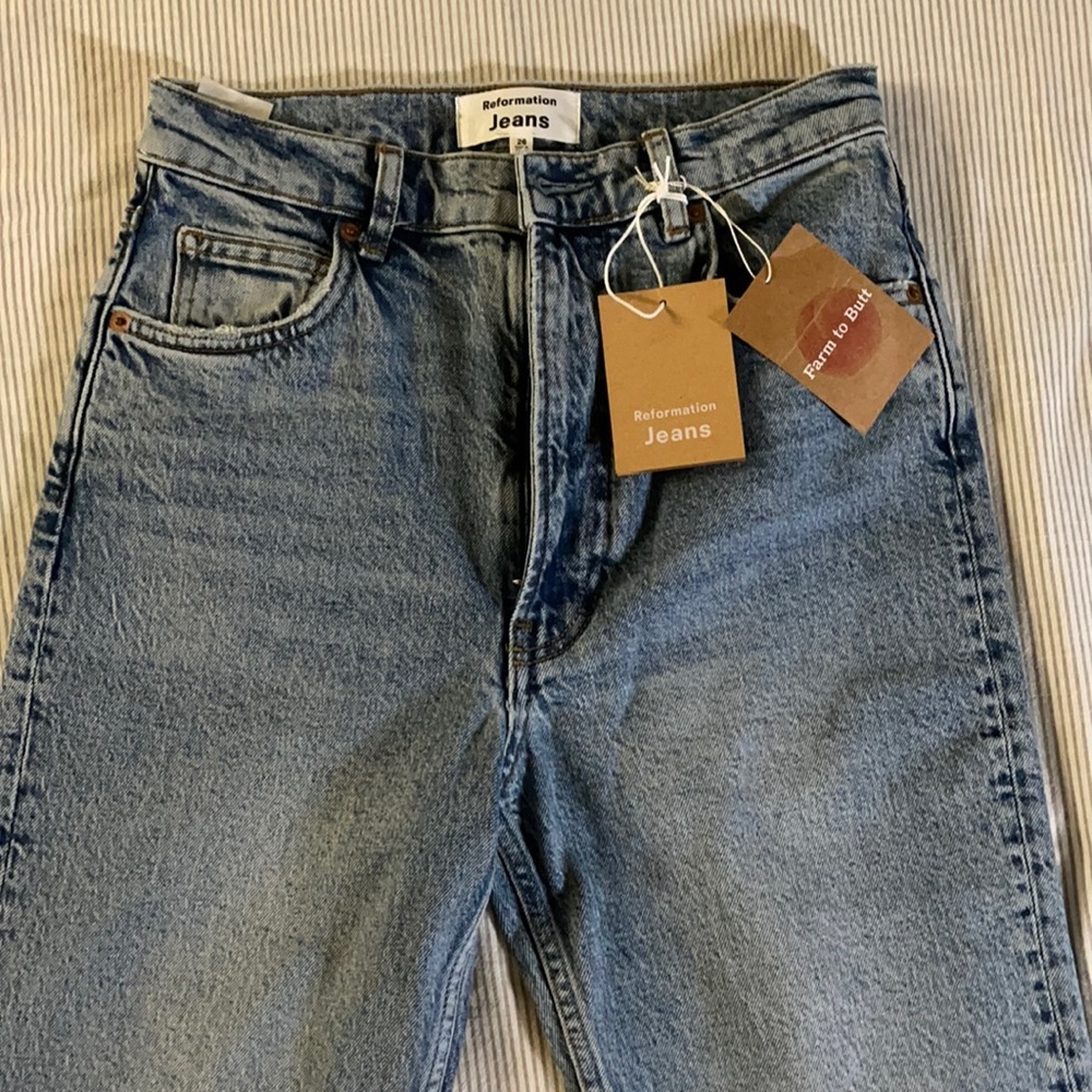 Reformation Liza Ultra High rise straight jeans